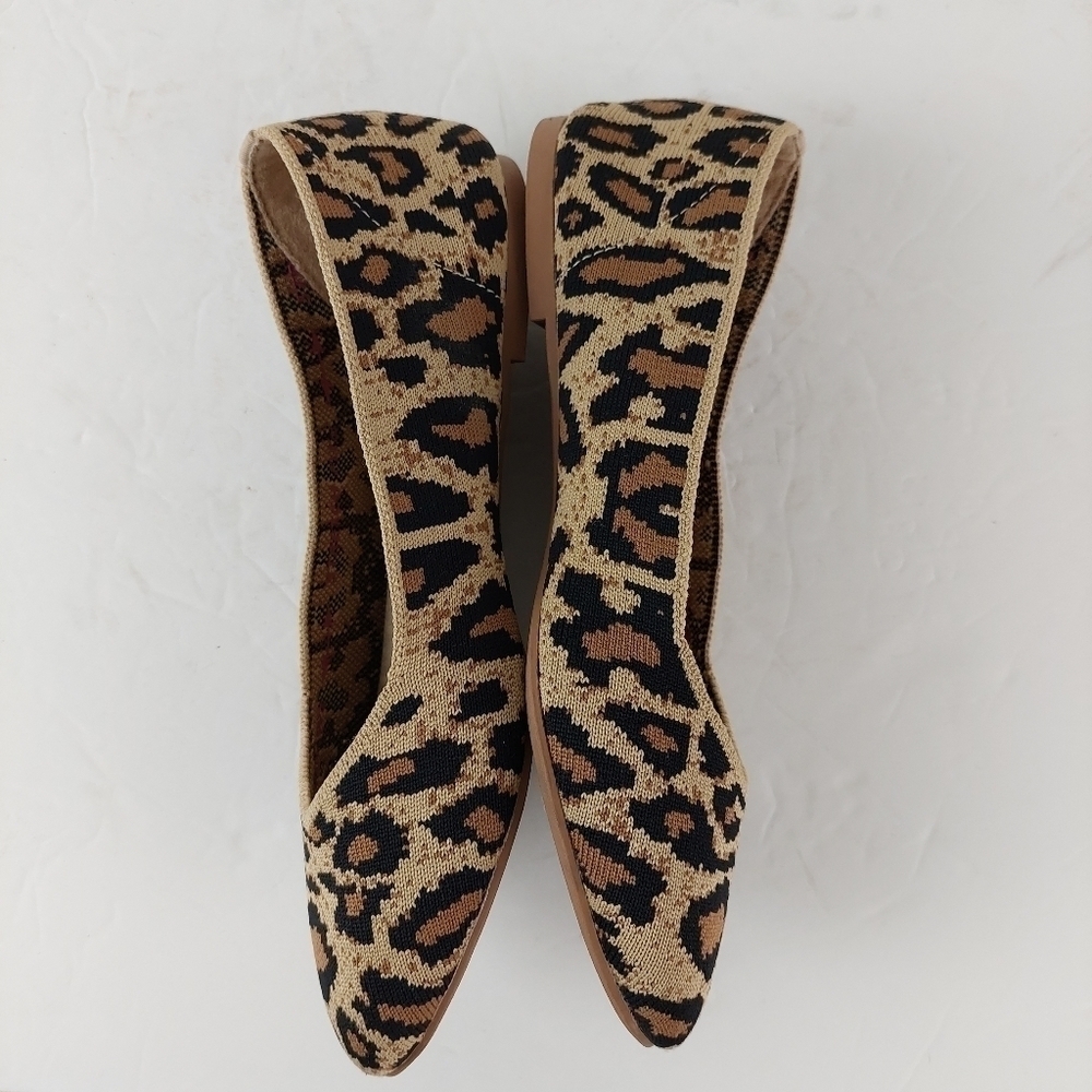 SKECHERS Women's Cleo Claw-Some Natural Leopard Print Slip-on‎ Ballet Flats 6.5. - Picture 6 of 11